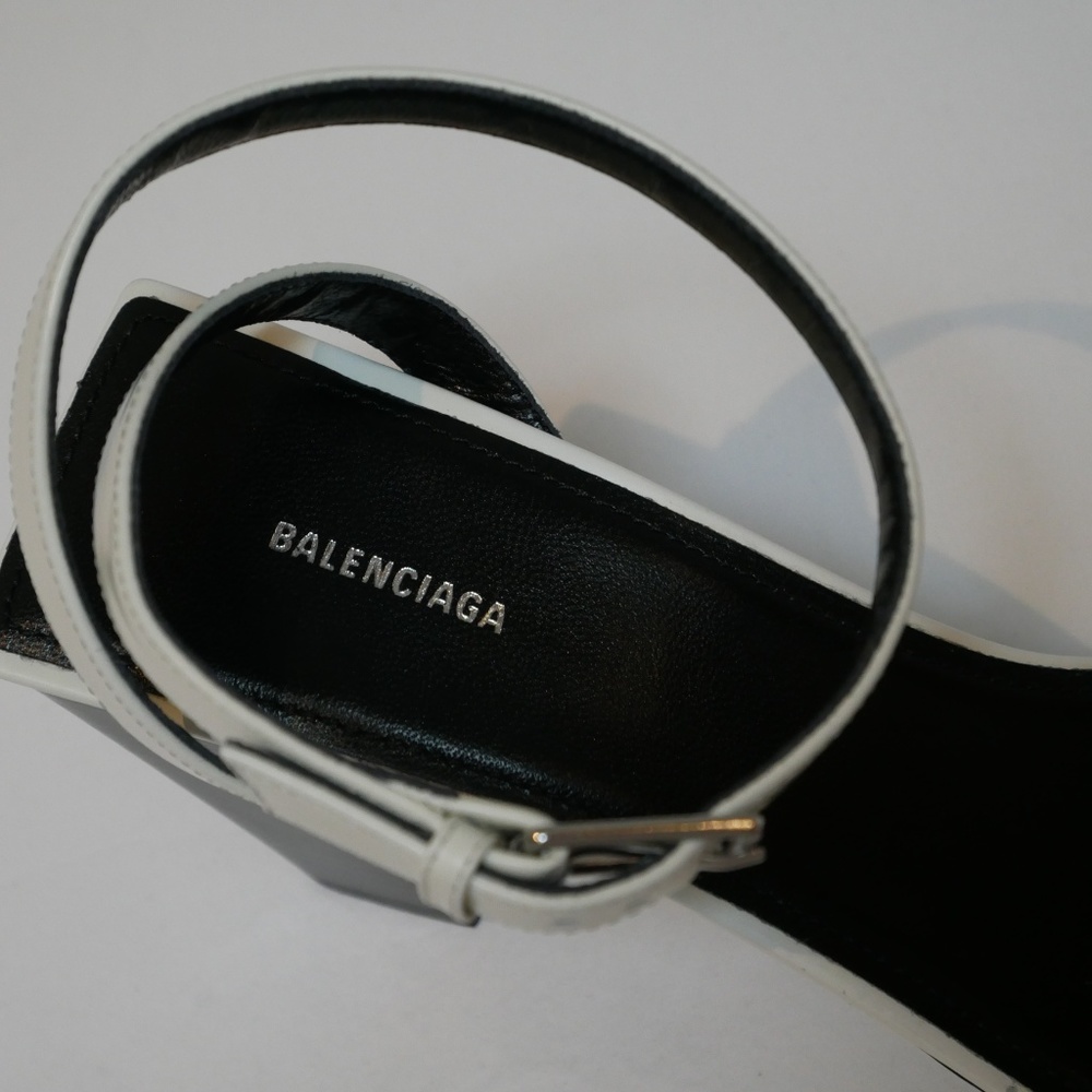 NWT Balenciaga Double Strap Square Sandal - White - Picture 5 of 6